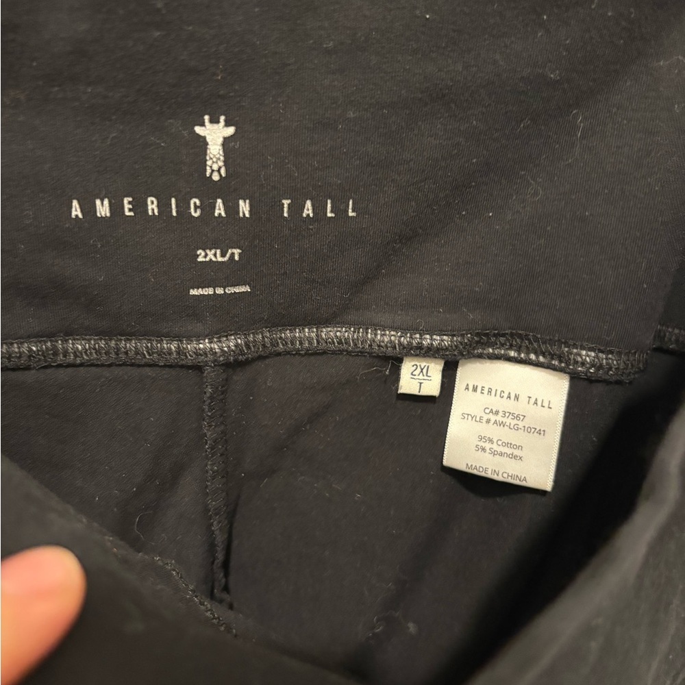 American Tall Classic Black Women's Straight Leg Pants 2XL - Picture 3 of 3